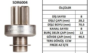 SDR6004  MARS DISLISI-8DIS MITSUBISHI-HONDA-N ISSAN DATSUNTERS FREZE 1590 519 133268 10105190 M191T26171