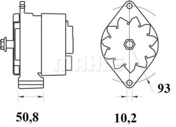 MG 702 Z1660 14V 90A LETRİKA MAHLE ISKRA MG702 72740638 11204293500 BOSCH 0120484049  3838922070323 44 9716