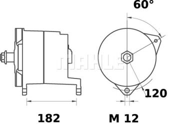 MG 629 Z1660 28,5V 140A LETRİKA MAHLE ISKRA MG629 72735628 11204924500   3838922072112    51.126101-7256 3415536