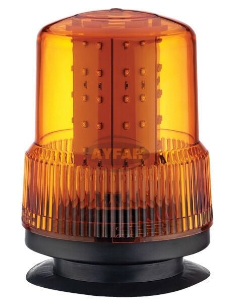TR 502-19 TRAFİK DÖNERLİ İKAZ LEDLİ LAMBA SARI MIKNATISLI  60 LED