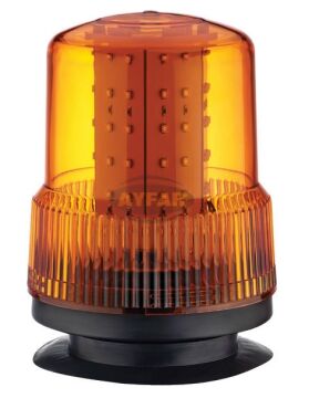 TR 502-19 TRAFİK DÖNERLİ İKAZ LEDLİ LAMBA SARI MIKNATISLI  60 LED