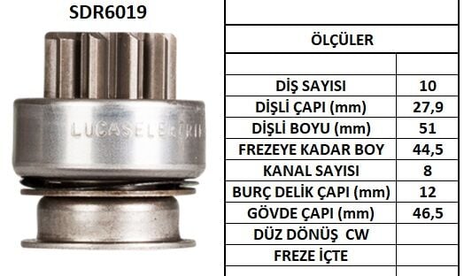 SDR6019  MARS DISLISI-10DIS CHRYSLER-DODGE 17461 17559 17561 825 10108250 M001T74281ZC M191T14371 M191T15271