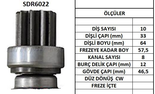 SDR6022  MARS DISLISI-10DIS CHRYSLER JEEP LIB ERTY-MITSUBISH 1538 19071 10115380