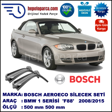 BMW Serie 1 Cabrio [E 88] 03.2008-..., 500 / 500 mm. BOSCH AEROECO Aparatlı Muz Silecek
