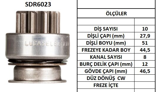 SDR6023  MARS DISLISI-10DIS MITSUBISHI CHEROK EE JEEP 6E 16514 17006 17564 597 137643 10105970 M191T12271 M191T12272