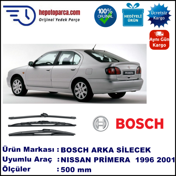 NISSAN Primera Hatchback [P11E] 500 mm 06.1996-12.2001 BOSCH Arka Silecek