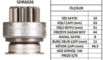 SDR6026  MARS DISLISI-10DIS MITSUBISHI Y.M. L 300 SIK FRZ. 17467 M191T14271 M191T76081 801 10108011