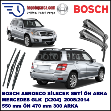 MERCEDES-BENZ Serie GLK [204] 06,2008-01,2014 Bosch Aeroeco Ön ve Arka Silecek Takımı