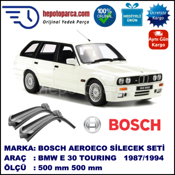 BMW Serie 3 Touring [E 30] 07.1987-06.1994, 500 / 500 mm. BOSCH AEROECO Aparatlı Muz Silecek