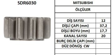 SDR6030  MARS DISLISI-12DIS MITSUBISHI CANTER 9597 63905975