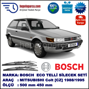 MITSUBISHI Colt [CA/CC; C5] 04.88-11.95 500 / 450 mm. BOSCH ECO Telli Silecek 2'li Takım