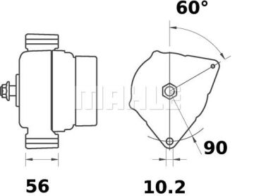 MG 613 Z1660 14V 200A LETRİKA MAHLE ISKRA MG613 72735612 11204424500 BOSCH 0124625031  3838922072136   V 836 673 431 836673431