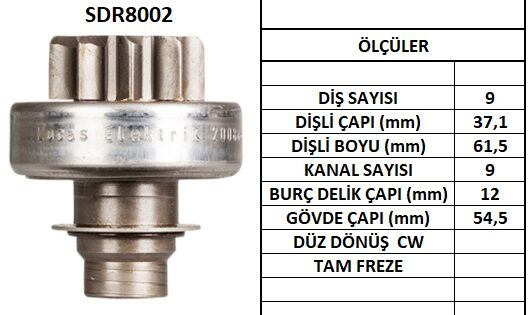 SDR8002  MARS DISLISI-9DIS FORD-GM-LAND ROVER  DEFENDER,DISCOVERY 90,110,130 - MERCEDES SPRINTER 310 1619 TMB276 223808 657 132022 181068 182178 10106570 NE212 72681