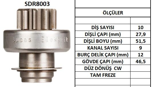 SDR8003  MARS DISLISI-10DIS OPEL ASTRA,CORSA  1.0,1.4 -RENAULT CLIO 1.2,1.4,LAGUNA 1.8,2.0 1863 TDB441 747 135083 185441 186020 594108 10107470 NE830 72333