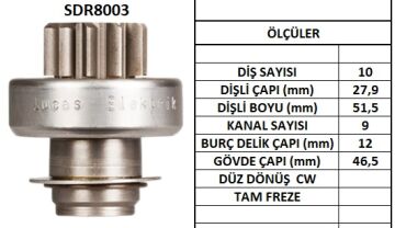 SDR8003  MARS DISLISI-10DIS OPEL ASTRA,CORSA  1.0,1.4 -RENAULT CLIO 1.2,1.4,LAGUNA 1.8,2.0 1863 TDB441 747 135083 185441 186020 594108 10107470 NE830 72333