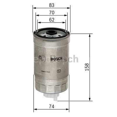 AUDI A4 1.9 TDI 08.1998 - 11.2000 BOSCH MAZOT FİLTRESİ filitre