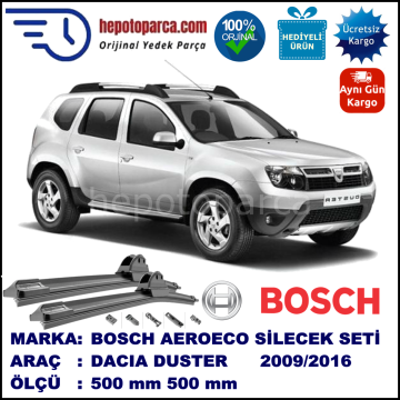 DACIA Duster  10.2009-..., 500 / 500 mm. BOSCH AEROECO Aparatlı Muz Silecek