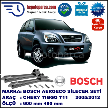 CHERY Tiggo [T 11] 04.2005-..., 600 / 470 mm. BOSCH AEROECO Aparatlı Muz Silecek