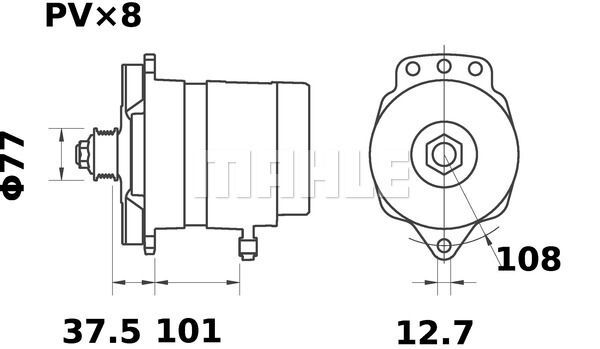 MG 609 Z1660 14V 270A LETRİKA MAHLE ISKRA MG609 72735608 11204329500   3838922071542   2161033.0 2161033.0