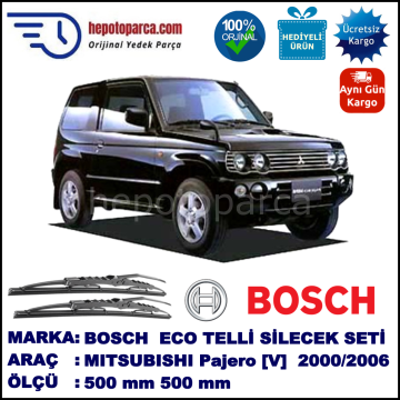 MITSUBISHI Pajero [V] 02.00-... 500 / 500 mm. BOSCH ECO Telli Silecek 2'li Takım