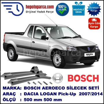 DACIA Logan Pick-Up [US] 01.2007-..., 500 / 500 mm. BOSCH AEROECO Aparatlı Muz Silecek