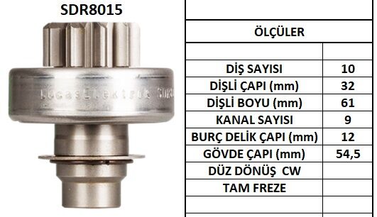 SDR8015  MARS DISLISI-10DIS RENAULT LAGUNA D, RN,RT,RXE-KIA BONGO HAFIF TIC.ARAC.ICIN 1162 186321 594251 10111620 NE885 72680