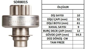SDR8015  MARS DISLISI-10DIS RENAULT LAGUNA D, RN,RT,RXE-KIA BONGO HAFIF TIC.ARAC.ICIN 1162 186321 594251 10111620 NE885 72680
