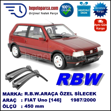 FIAT Uno [146..] 09.87-12.00 450 /  mm. RBW Muz Silecek U Kanca Uyumludur.