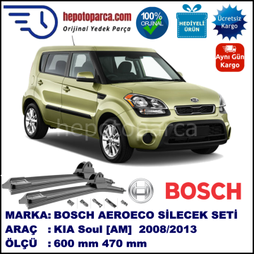 KIA Soul [AM] 09.2008-..., 600 / 470 mm. BOSCH AEROECO Aparatlı Muz Silecek
