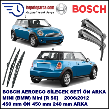 MINI (BMW) Mini [R 56] 11,2006-04,2012 Bosch Aeroeco Ön ve Arka Silecek Takımı