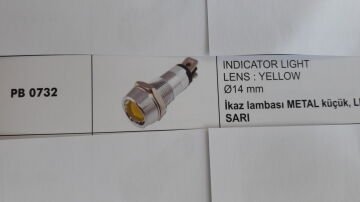 İKAZ LAMBASI METAL KÜÇÜK LEDLİ SARI 12V