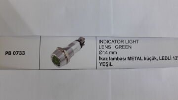 ENG PB 0733 ENG İKAZ LAMBASI METAL KÜÇÜK LEDLİ YEŞİL 12V