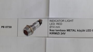 ENG PB 0750 ENG İKAZ LAMBASI METAL KÜÇÜK LEDLİ KIRMIZI