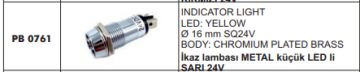 İKAZ LAMBASI METAL BÜYÜK LEDLİ SARI