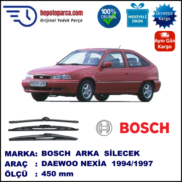 DAEWOO Nexia Hatchback [KLETN] 450 mm 11.1994-08.1997 BOSCH Arka Silecek