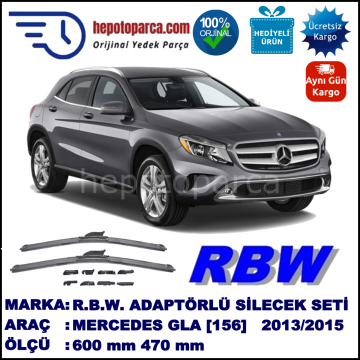 MERCEDES-BENZ Serie GLA [156] 10.2013-..., 600 / 470 mm.  RBW  ADAPTÖRLÜ MUZ SİLECEK SETİ