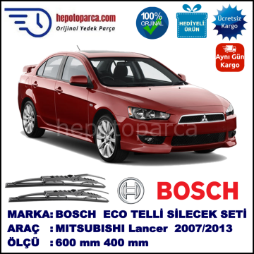 MITSUBISHI Lancer [CY/CZ] 03.07-... 600 / 400 mm. BOSCH ECO Telli Silecek 2'li Takım