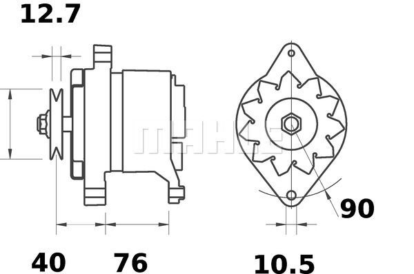 MG 583 Z1660 14V 70A LETRİKA MAHLE ISKRA MG583 72735582 11209402517 BOSCH 0986041771 DELCOREMY DRA3296 LR 170420