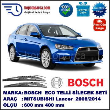 MITSUBISHI Lancer Sportback [CX] 07.08-... 600 / 400 mm. BOSCH ECO Telli Silecek 2'li Takım