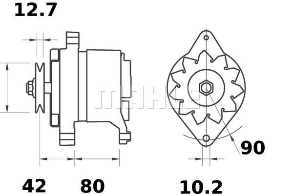 MG 455 Z1660 14V 70A LETRİKA MAHLE ISKRA MG455 72735454 11209409517 BOSCH 0986040581 DELCOREMY DRA3279 ADA395