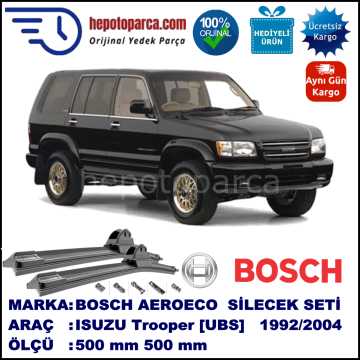ISUZU Trooper [UBS] 08.1992-09.2004, 500 / 500 mm. BOSCH AEROECO Aparatlı Muz Silecek