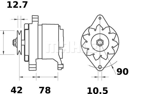 MG 588 Z1660 14V 70A LETRİKA MAHLE ISKRA MG588 72735587 11209405517 BOSCH 0986041791 DELCOREMY DRA3545 3838922058420  LR 170505