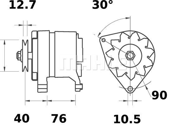 MG 582 Z1660 14V 70A LETRİKA MAHLE ISKRA MG582 72735581 11209401517 BOSCH 0986037811  3838922058437  12 04 062