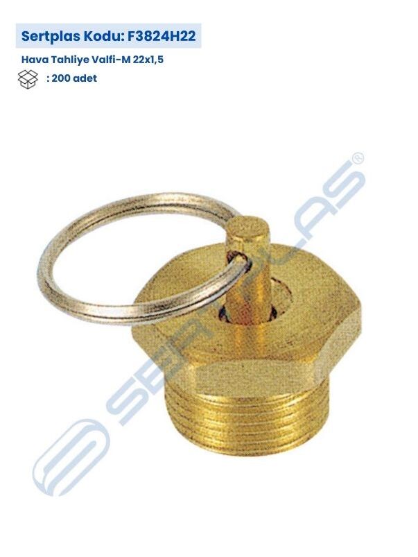 F3824H22 HAVA TAHLİYE VALFİ M22
