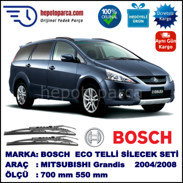 MITSUBISHI Grandis  01.04-01.08 700 / 550 mm. BOSCH ECO Telli Silecek 2'li Takım