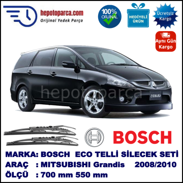MITSUBISHI Grandis  02.08-11.10 700 / 550 mm. BOSCH ECO Telli Silecek 2'li Takım