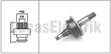 LTH209  MARS DISLISI-10DIS KOMPLE MARS DISLIS I GRUBU HYUNDAI GRACE-H100 MINIBUS-MEGASTAR 9P919936 361394200 61054