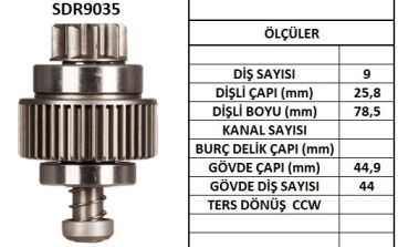 SDR9035  MARS DISLISI-9DIS SKODA FELICIA 1.3, 1.6,FAVORIT,FABIA 1.4 1761 20047911335 892 135567 10108920 M191T22471 61205
