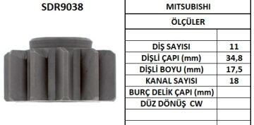 SDR9038  MARS DISLISI-11DIS NISSAN TRUCK 9495 63904954