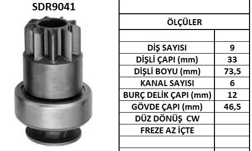 SDR9041  MARS DISLISI-9DIS DAEWOO - CLARK 906 10109060